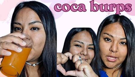 Indian girl burps while drinking soda