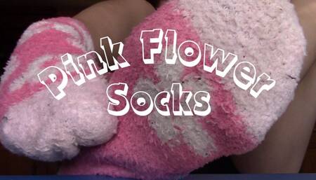 Pink Flower Socks
