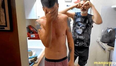 Pantsing Humiliation for Pussyboy - Jeff Drizzle - Richard Lennox - Manpuppy - MP4 1080 Remaster