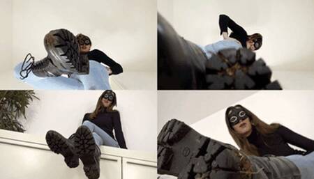 Cleaning my boots on your face and your tongue