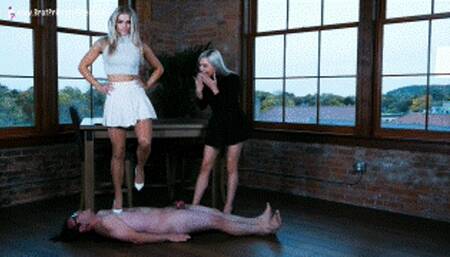 Amber and Scarlet - Screams and Smiles from High Heel Trample SLOW MOTION VERSION