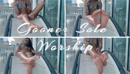 Gooner Sole Worship- Ebony Femdom Goddess Rosie Reed Foot Fetish Gooner Sole Worship Addiction- standard definition