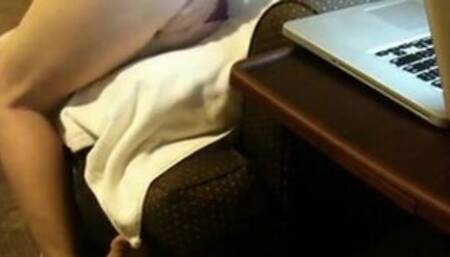 Hairy Colombian MILF Plays with Sex Toy on Webcam