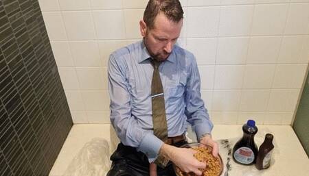 Sploshed and Gunged My New Suit - (Part 3 - Baked Beans & Chocolate Sauce)