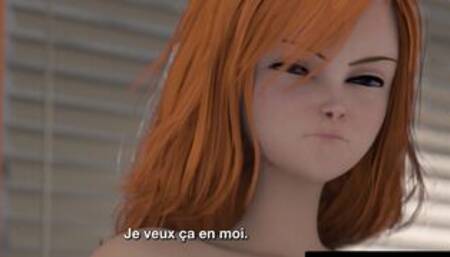 HENTAI SEX SCHOOL - Stacked Redhead Rides Futanari Boss's Huge Dick At The Office - FRENCH SUBTITLES