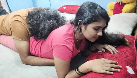 Mallu lady teacher ass lick and boobs suck by desi boy, Teacher enjoy with boy, Mallu boy lick his mallu hot teacher big ass