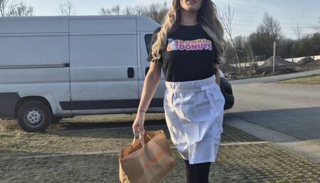 D Donuts Employee Picked Up From Work For Our First Date Ends With Glazed Pussy