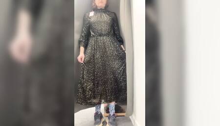 Getting Naked to Try on Designer Dresses in a Posh Boutique Shop