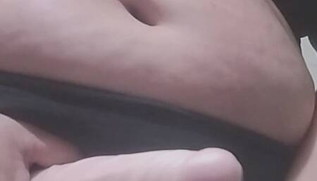 With a real feel dildo and a vibrator tongue