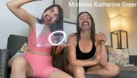 Mistress Katherine Green & Ziva Fey Making Silly Smushed Faces SD