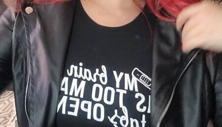 Destroying my lungs with 4 Marlboros at once - leather jacket