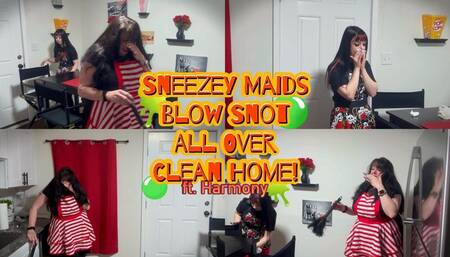 Sneezey Maids Blow Snot All Over Clean Home! ft Harmony 4k | Ditria Rose and Harmony are in misery when the house they clean causes their allergies to ramp up!