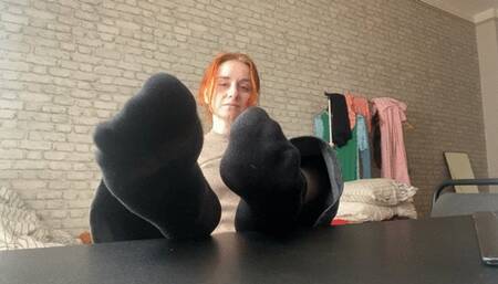 Socks, feet worship!