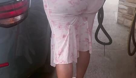 Major wedgie at the gas station