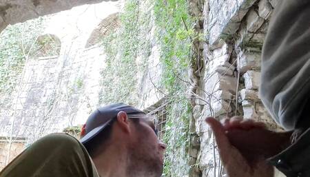 A French Tourist Gets Sucked off by a Croatian in a Ruined Fort