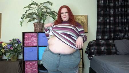 Sit There and Enjoy Your Reward of A Sexy Fat Strip Tease *MP4*