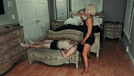 Blonde Ambition strap on face fuck edition