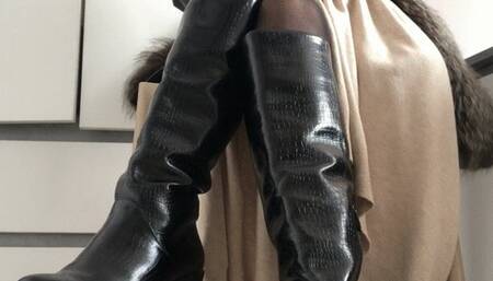 Boots teasing, take them off!