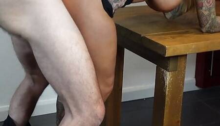 Gym Teacher Catches Mrs. Rayted In The Break Room