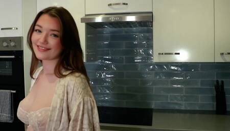 18 Year Old GF Welcomes You Home From Work