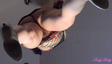 Great striptease of a sublime chubby amateur wife