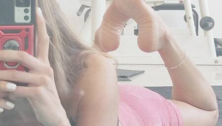 Gym soles in the pose