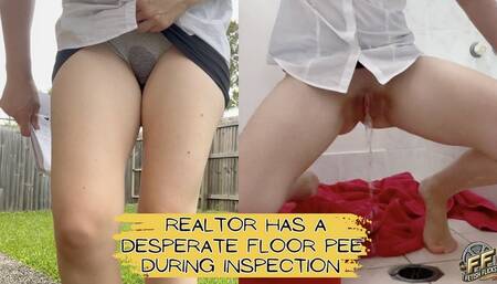 Realtor has a desperate floor pee during inspection