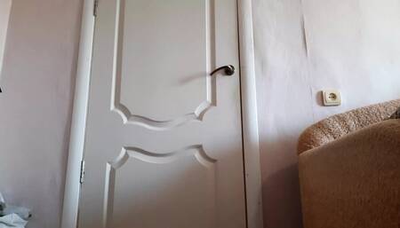 My stepmother masturbates briskly in doggystyle pose