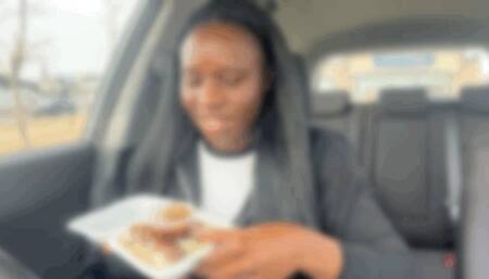 Eating Salad Rolls In my Car