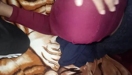 with a young girl who came home from work ended up inside her