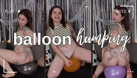 Halloween Balloon Blowing, Humping and Popping