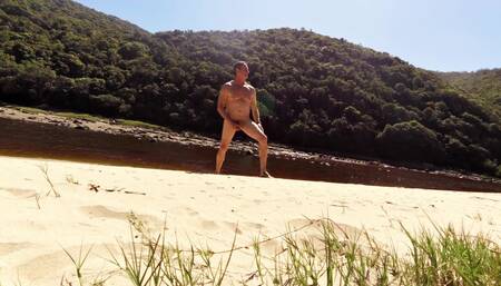 Naked at a River Mouth and End up Busting a Nut!