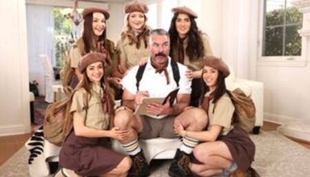 Girl scout teens fuck the scout leader