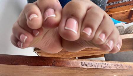 Stretching and wiggling my toes