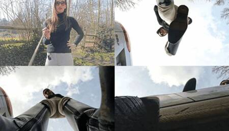 Trampled under my riding boots as a punishment