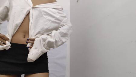 Desi Indian Girl Showing Big Boobs with Dirty Talk in Hindi