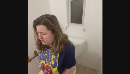 Farts with pushing out painful plops mov