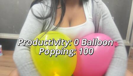 Productivity: 0 | Balloon Popping: 100