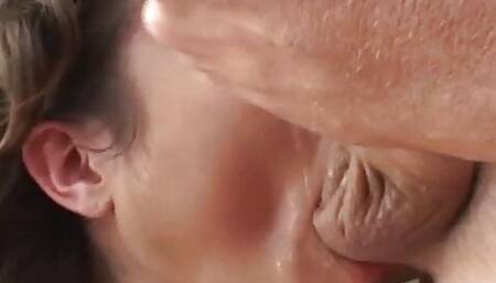 Gangbang with deep blowjob and Amber Rayne's massive cum