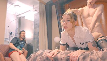 Wifey Curvy Hotwife Fucks a Guy While Hubby Watches on