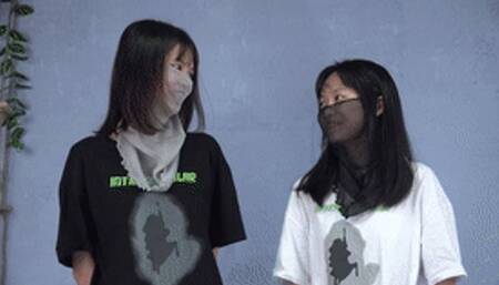 Two goddesses stomping on beautiful feet