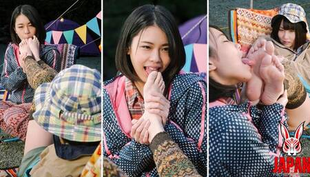 Saku Kurosaki’s sweaty toes on Fuka Nagano’s tongue - That taste obsesses you - What else do you want to smell now?