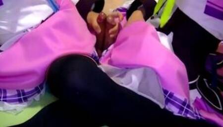 2 Asian Crossdressers Mutual Masturbation Session