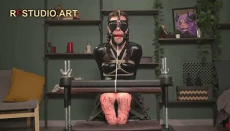 Dark Ariel - A Tickle Toy - Tickling in a Catsuit, Toe Press, Ballgag and Nosehook (UHD 4K MP4)