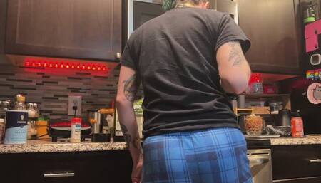 Desperately Peeing Pants While Cooking