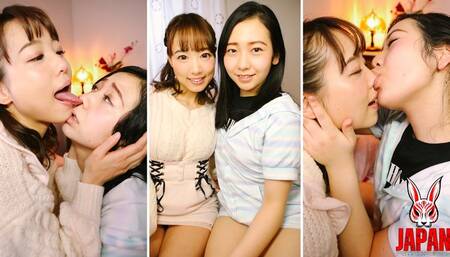 Rabu Saotome chokes on Itsuka Momoka’s nose… while they suck each other’s breath and spit just won’t stop hanging