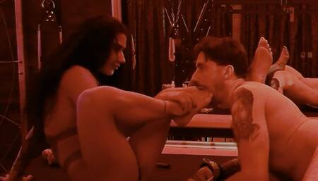 Huntress Artemis - Cigarette Break With Foot Gagging, Spitting & Piss [Full HD]