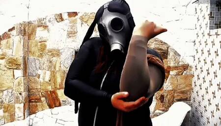 Gas Mask Seduction: Pantyhose Fetish in Breathless Ecstasy
