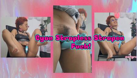 Pegging | Cyan Strapless Strapon Fuck