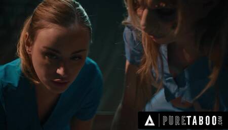 3-титый демон Ashley Lane кормит грудью медсестру Anna Claire Clouds! ЖУТКОЕ HORROR PORN 3-WAY